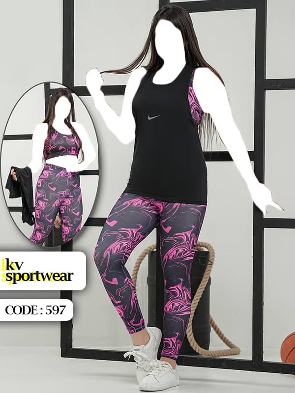 ست نیم تنه لگ و کاور ورزشی زنانه TRX