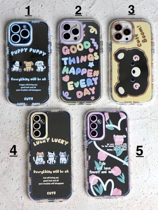 قاب گوشی آینه ای طرح دار - کد (۳۷۹۵۹)