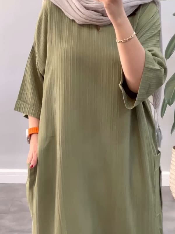 پیراهن بغل جیب دخترونه مدل نفس