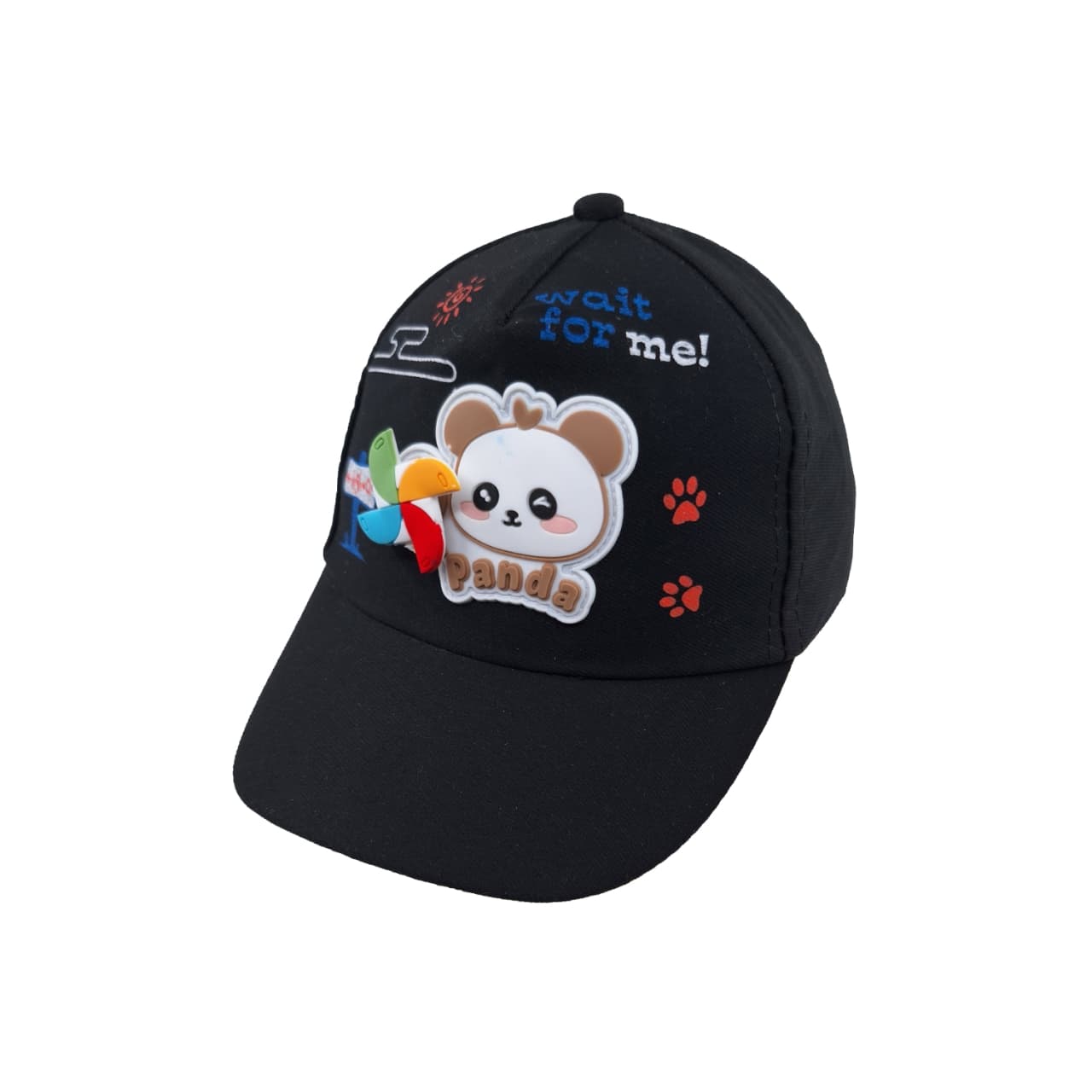 کلاه بچگانه مدل پاندا فرفره ای کد 1948 رنگ مشکی