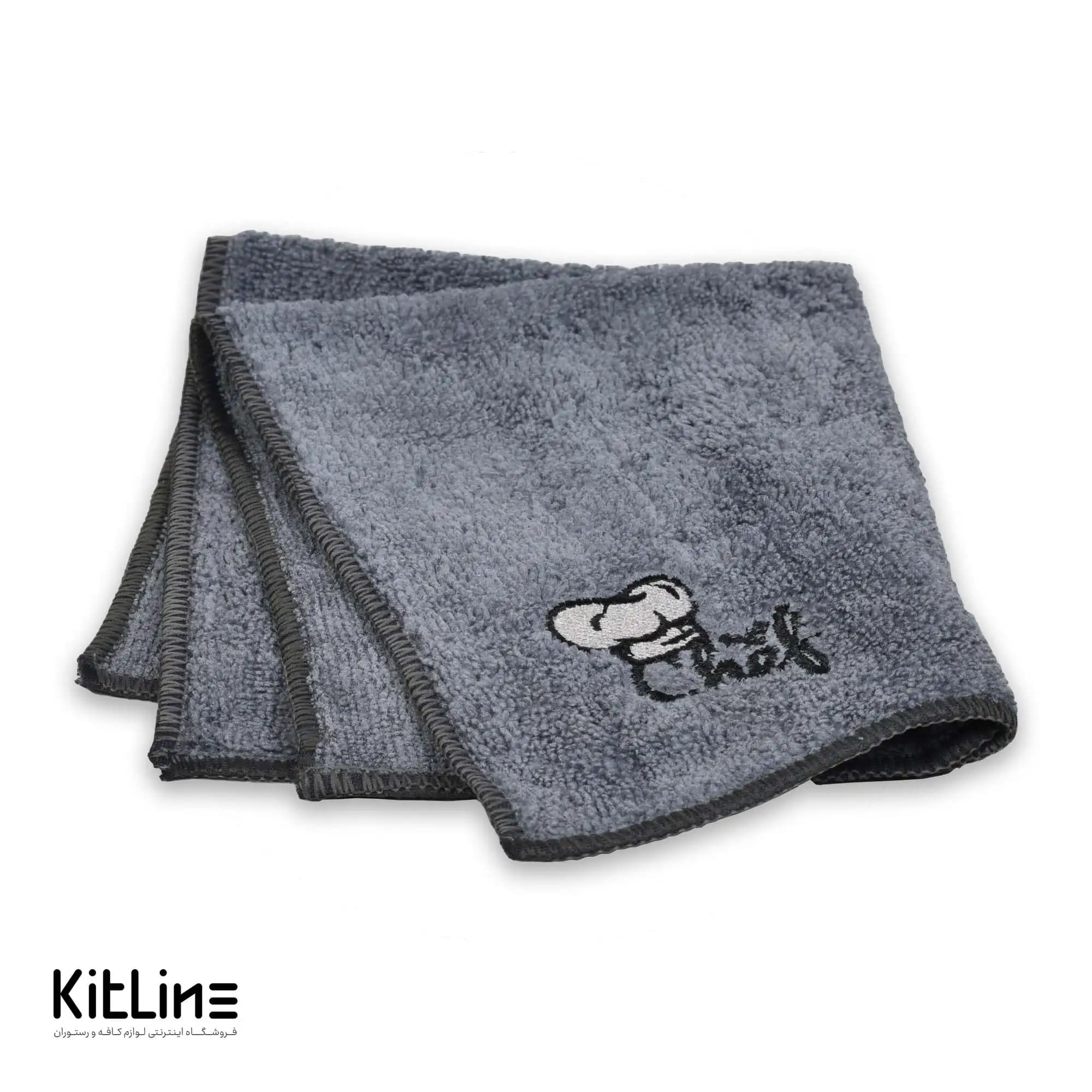 دستمال میکروفایبر طوسی