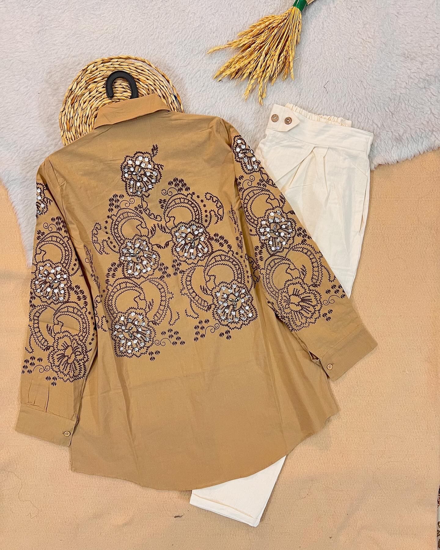 تونیک دکمه دار افشان