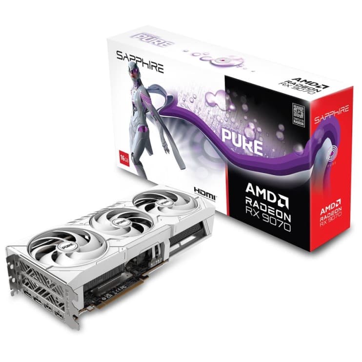 کارت گرافیک سافایر مدل PURE AMD Radeon RX 9070 OC Edition 16GB