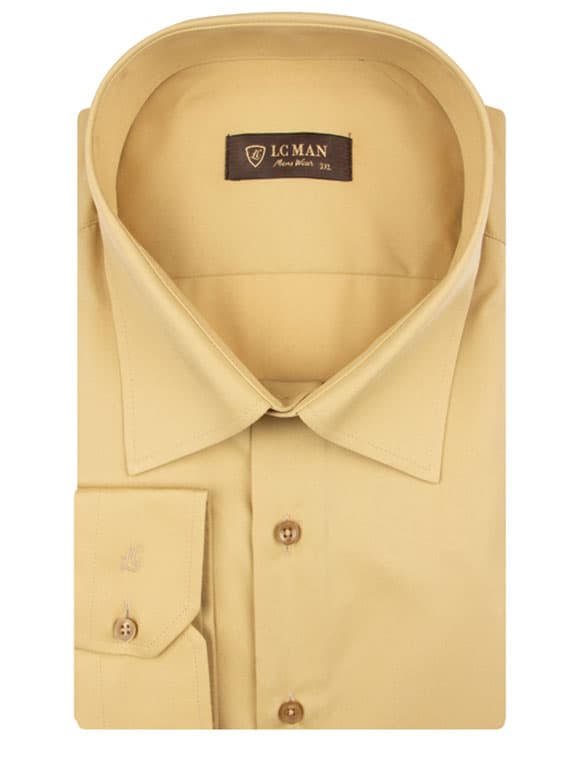 پیراهن مردانه کرم آستین بلند ال سی من 149