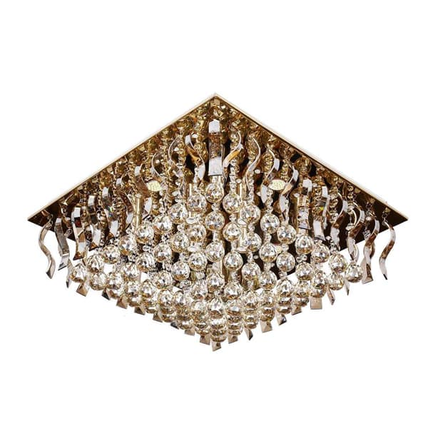 لوستر سقفی چشمه نور 18 شعله کد A6638/70-S-G طلایی (ریموت دار)