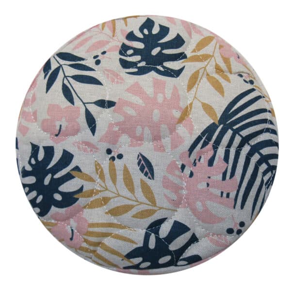 سیلوانا دم کنی طرح برگ های رنگی صورتی-سرمه ای بزرگ