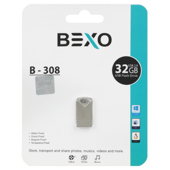 فلش مموری بکسو مدل B-308 USB2.0 ظرفیت 32 گیگابایت