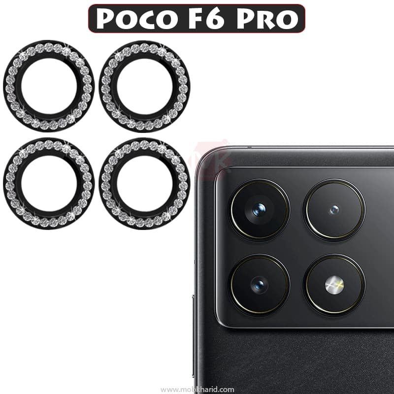 محافظ لنز نگین دار شیائومی Diamond Ring Camera Lens Glass | Poco F6 Pro