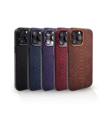 قاب چرمی پوست ماری مک کوی ایفون 13 پرو LEATHER SNAKESKIN CASE MACCOY IPHONE 13 PRO