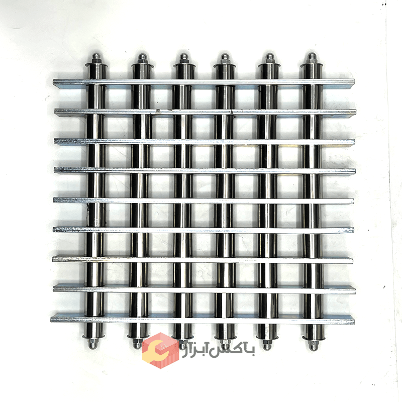 شبکه استیل تسمه ای 30×30 سانتیمتر 6 ردیف