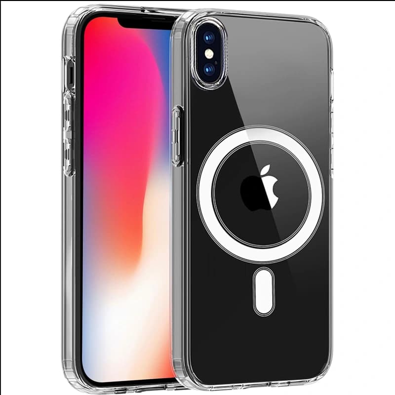 قاب اورجینال مگ سیف برای گوشی IPHONE XS Max تمام شفاف (پک اپل استوری)