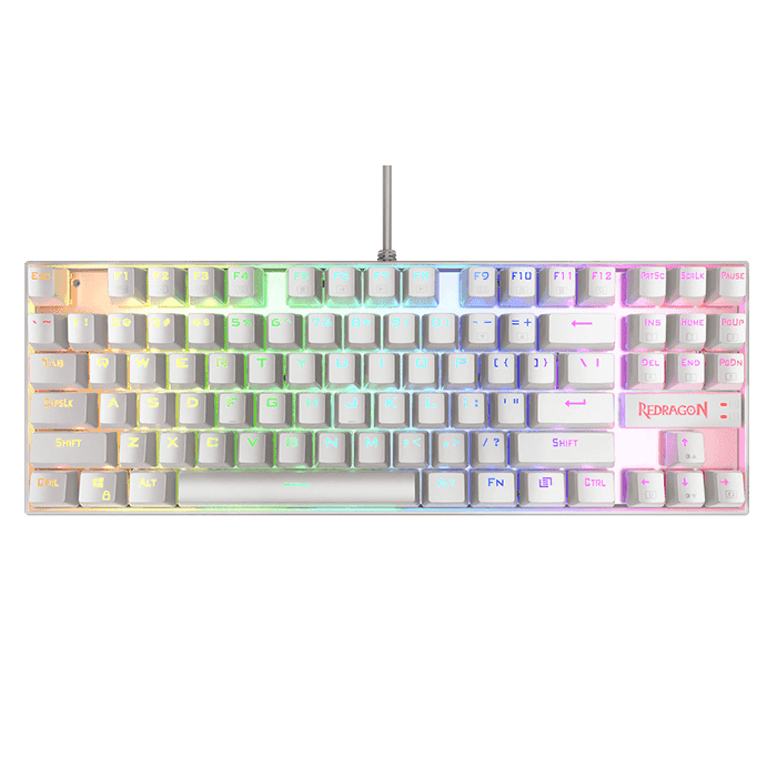 کیبورد گیمینگ ردراگون Redragon K552 Kumara White (سوئیچ آبی)