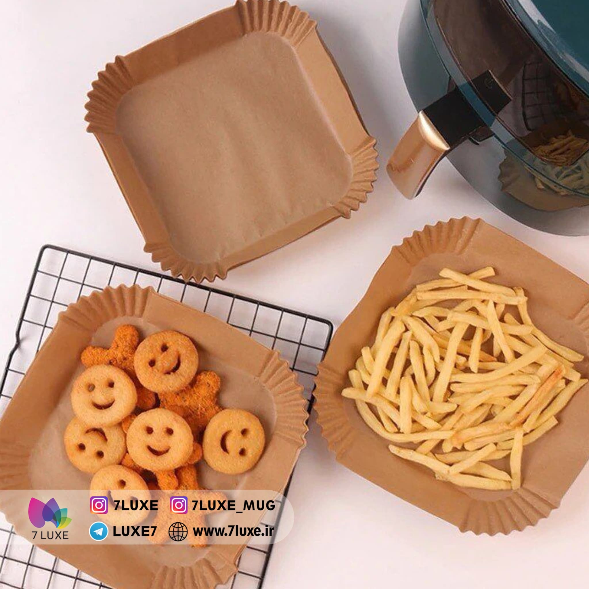 کاغذ سرخکن قطر 20 / کاغذ هواپز مربع 50 عددی