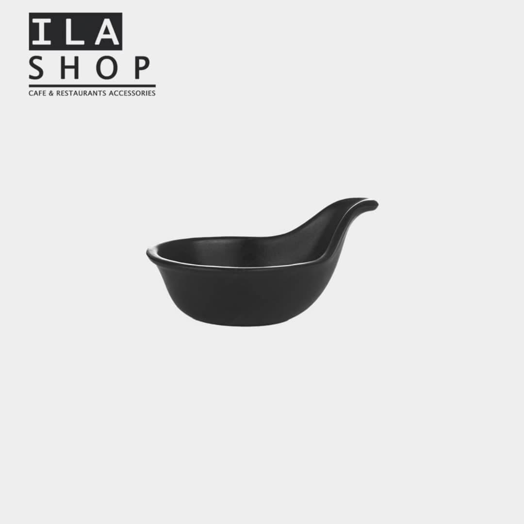 ظرف سس ملامین مشکی دسته دار یک عددی ایلا