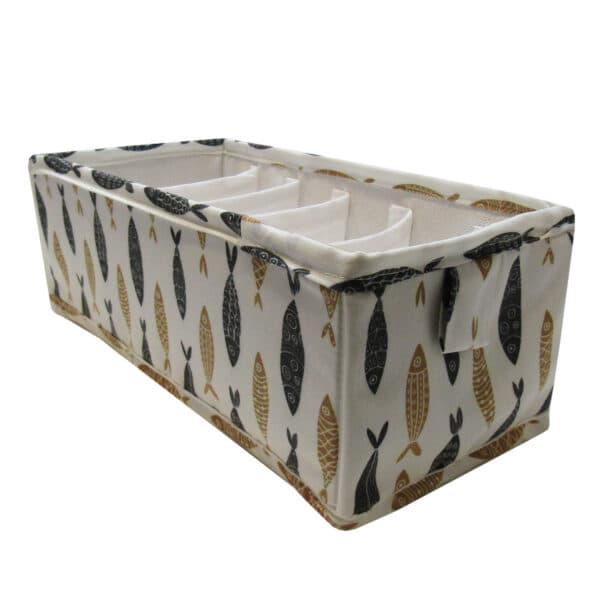 آدونیس باکس ارگانایزر با مقسم مستطیل 30×15 طرح ماهی