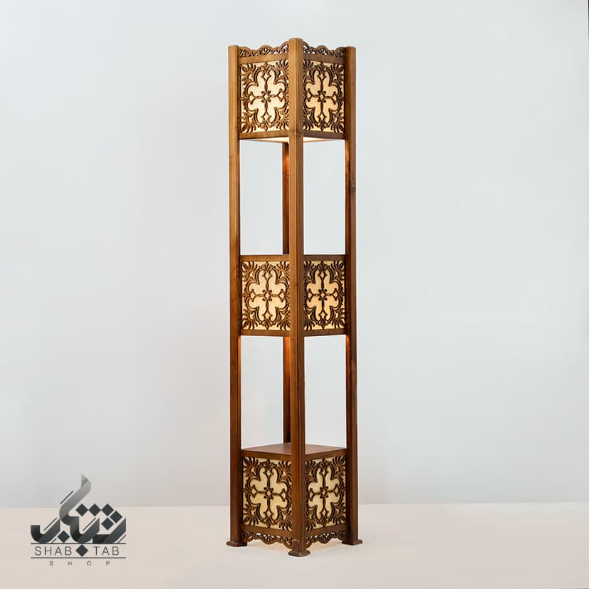 کنار سالني چوبی دارکار مدل کاترینا کوتاه کد 605