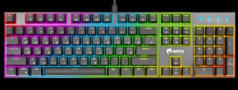 کیبورد سیمی گیمینگ Green مدل GK802-RGB با سوییچ آبی