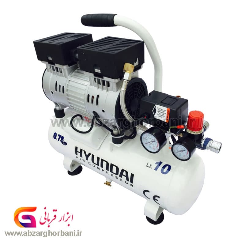 کمپرسور باد بی صدا هیوندای 10 لیتر مدل AC-1075