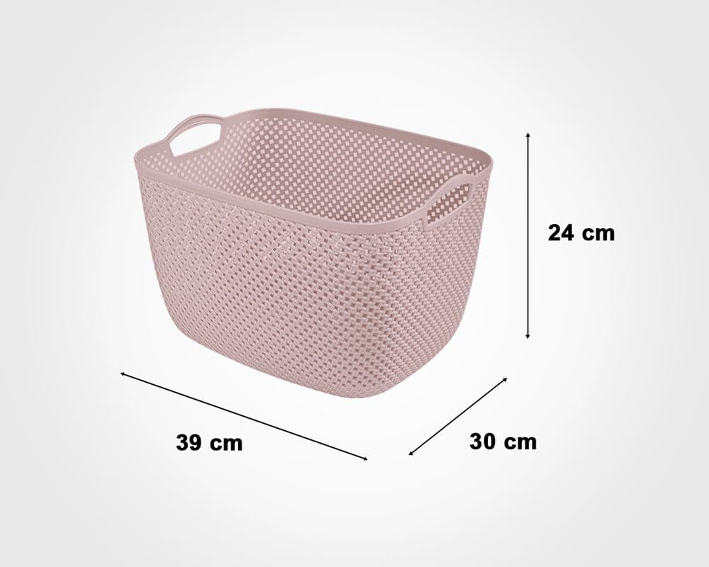 سبد رخت مستطیل متوسط طرح بافت لیمون کد 2277