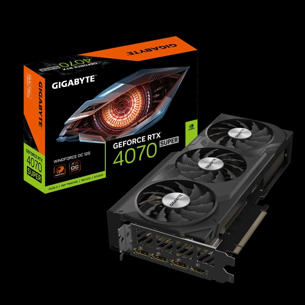 کارت گرافیک گیگابایت مدل GeForce RTX 4070 SUPER WINDFORCE 12GB OC
