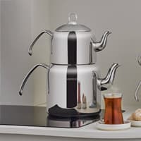 کتری قوری کاراجا اسمه سایز متوسط نقره ای