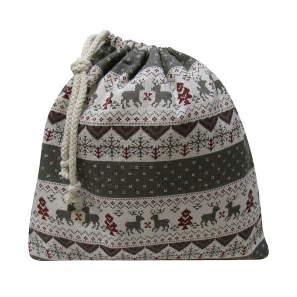 پاتریکا کیسه بند دار طرح گوزن طوسی متوسط