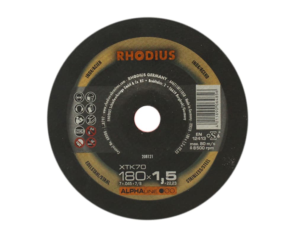 سنگ برش قطر 180 ضخامت 1.5 رودیوس