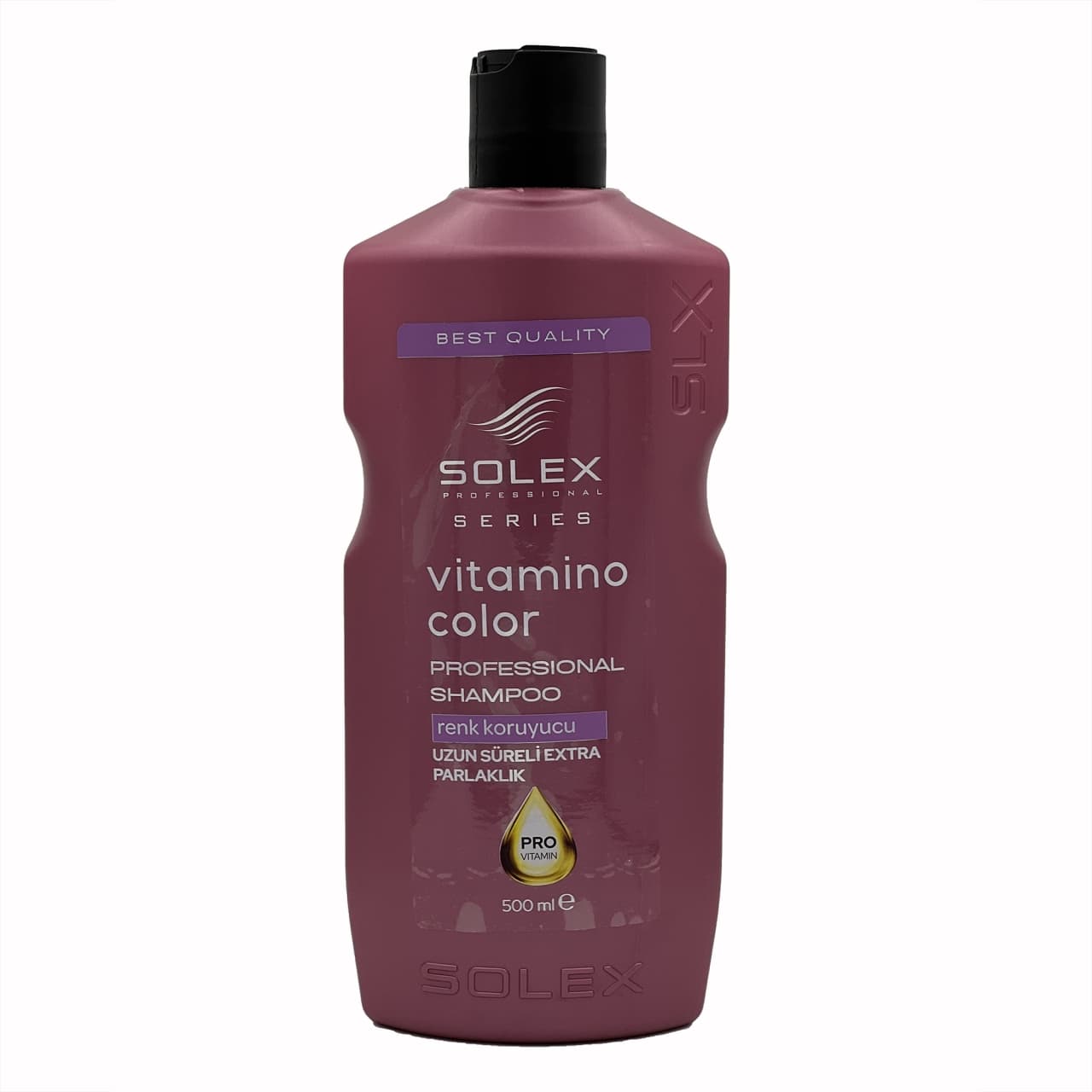 شامپو موهای رنگ شده سولکس حاوی ویتامین E حجم 500 میلی لیتر