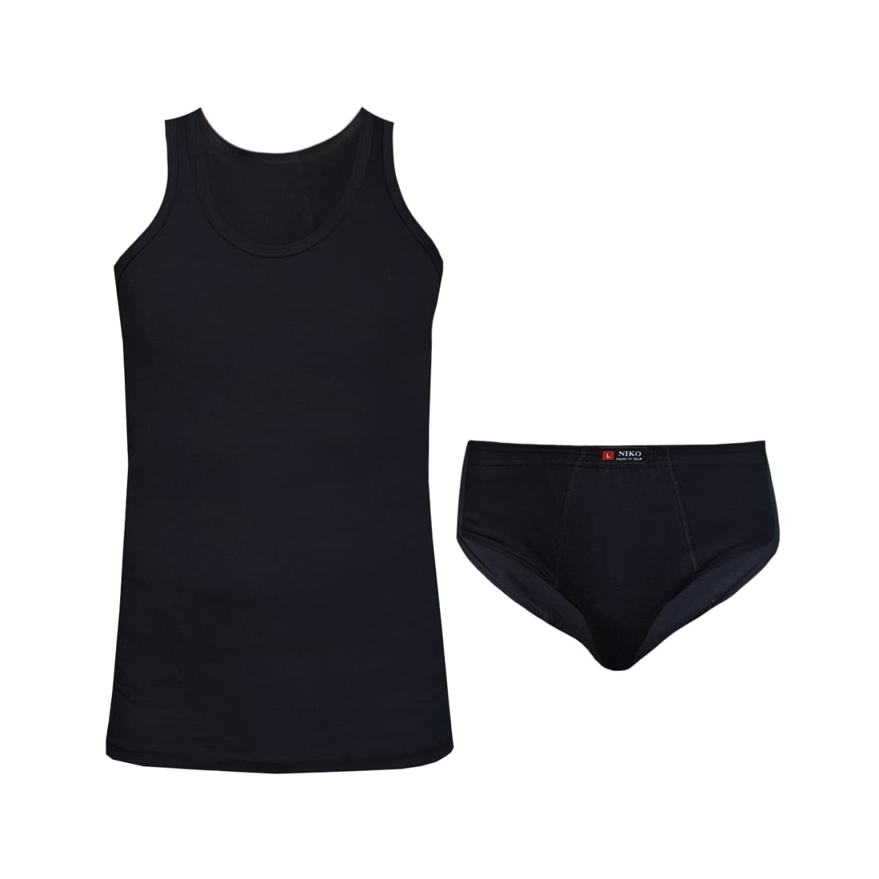 ست شورت و زیرپوش مردانه نیکو کد 1574 رنگ مشکی