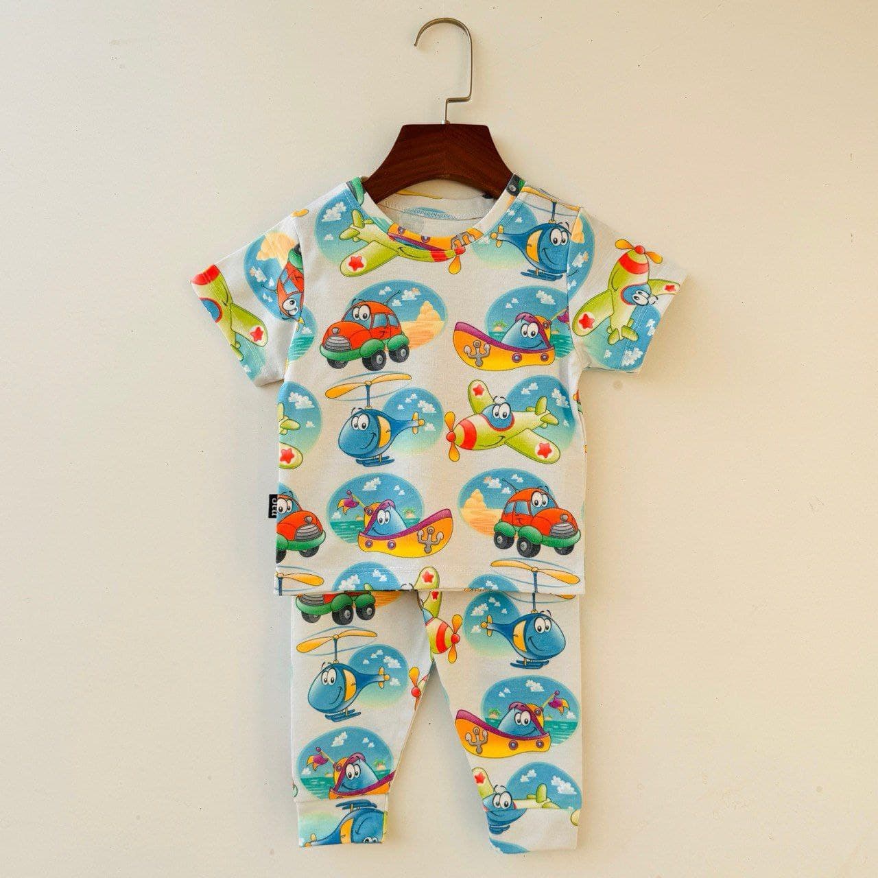 ست راحتی بچگانه پنبه طرح هواپیما