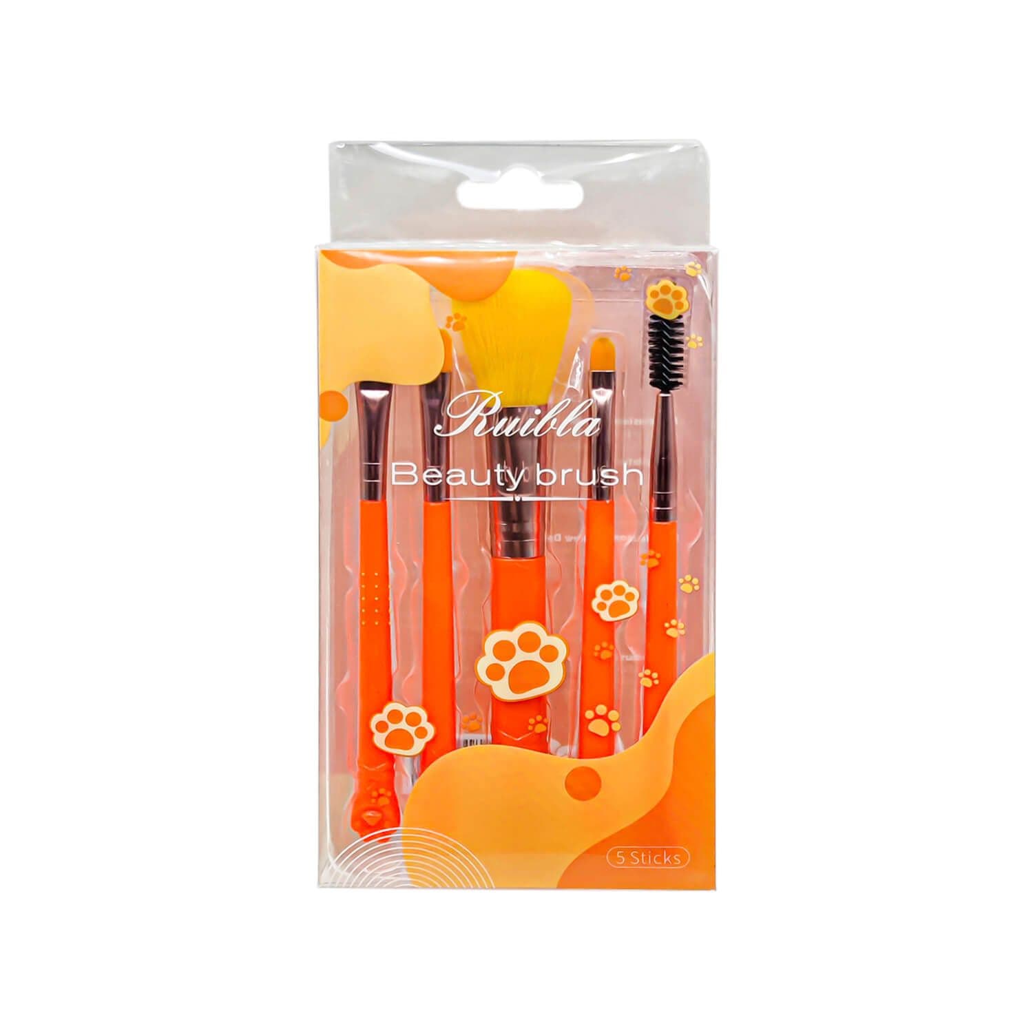 ست براش آرایشی رویبلا مجموعه 5 عددی - نارنجی