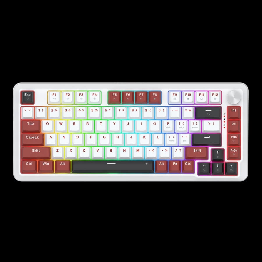 کیبورد Redragon K721 Stormhunter - White Red Black