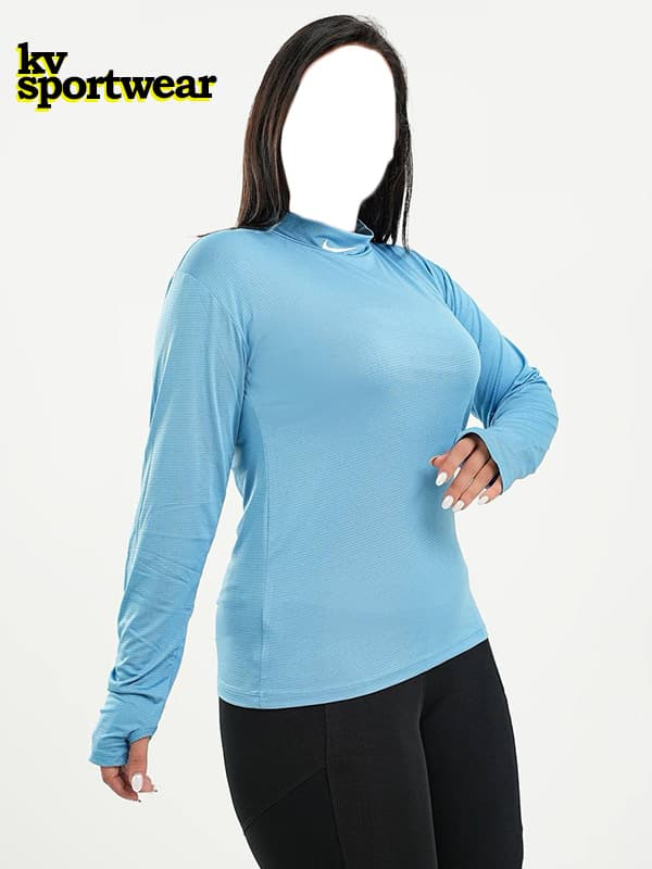 بلوز فینگردار سایز بزرگ ورزشی زنانه NIKE کد 001