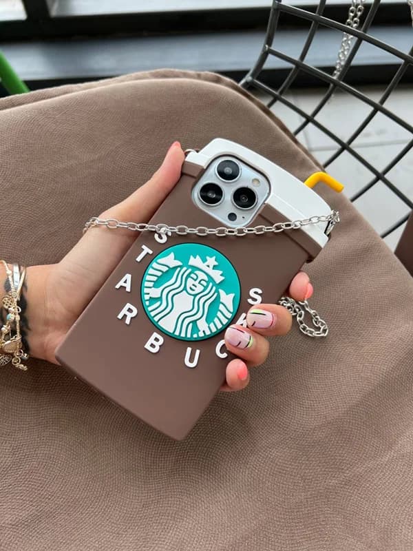 قاب گوشی آیفون استارباکس سیلیکونی