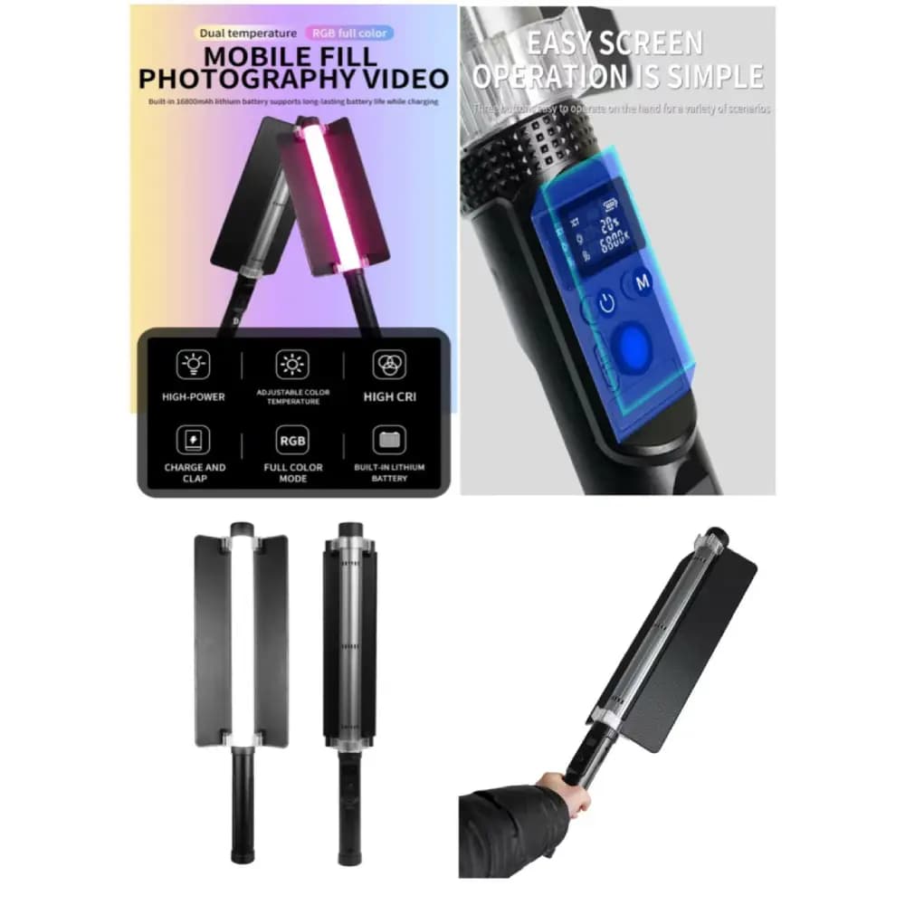 نور باتومی آر جی بي دياموند Diamond RGB LED Tube Light