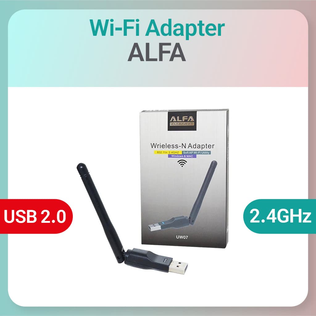 دانگل وای فای ALFA USB آنتن دار