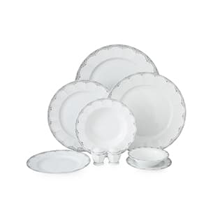 سرویس چینی زرین 6 نفره غذاخوری النور پلاتینی (29 پارچه)