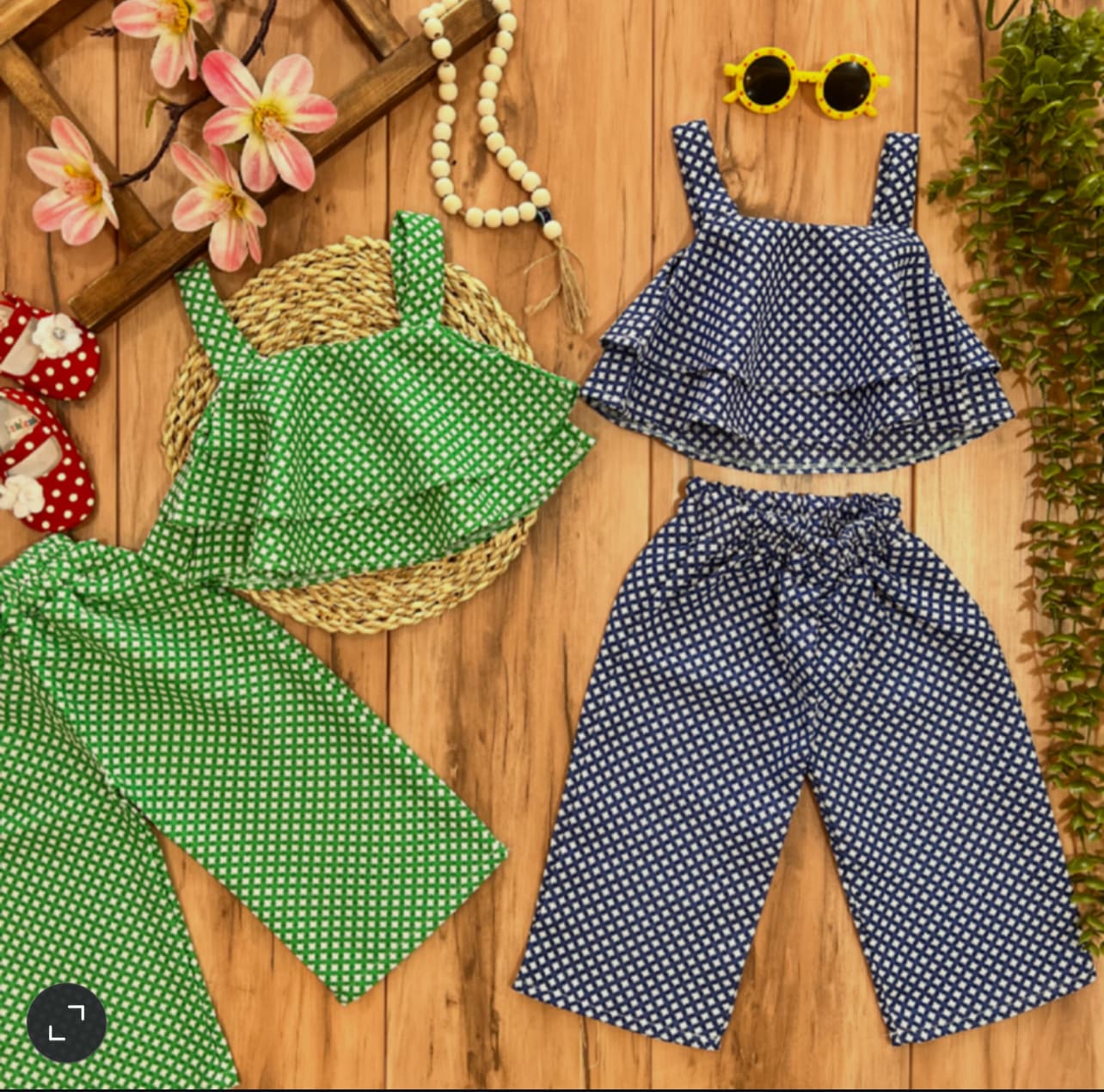 کراپ و شلوار چارخونه مجلسی