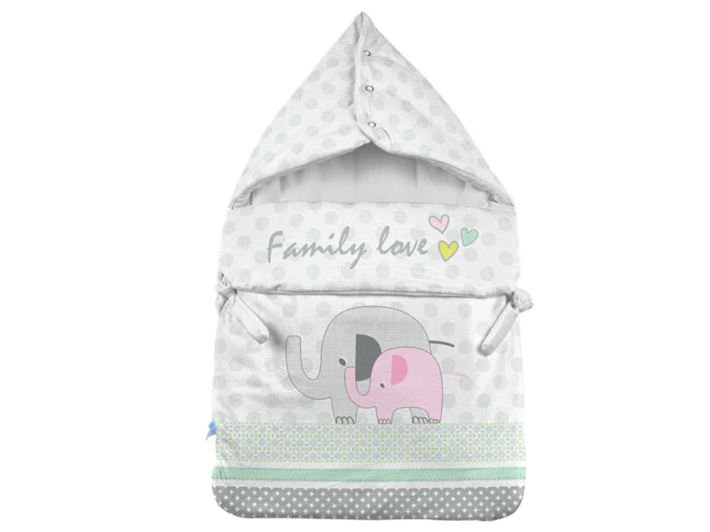 قنداق فرنگی زیپ دار FAMILY LOVE-GIRL رز برن roseborn