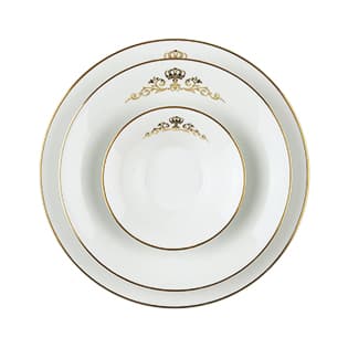 سرویس چینی زرین 6 نفره غذاخوری کوئین طلایی (35 پارچه)