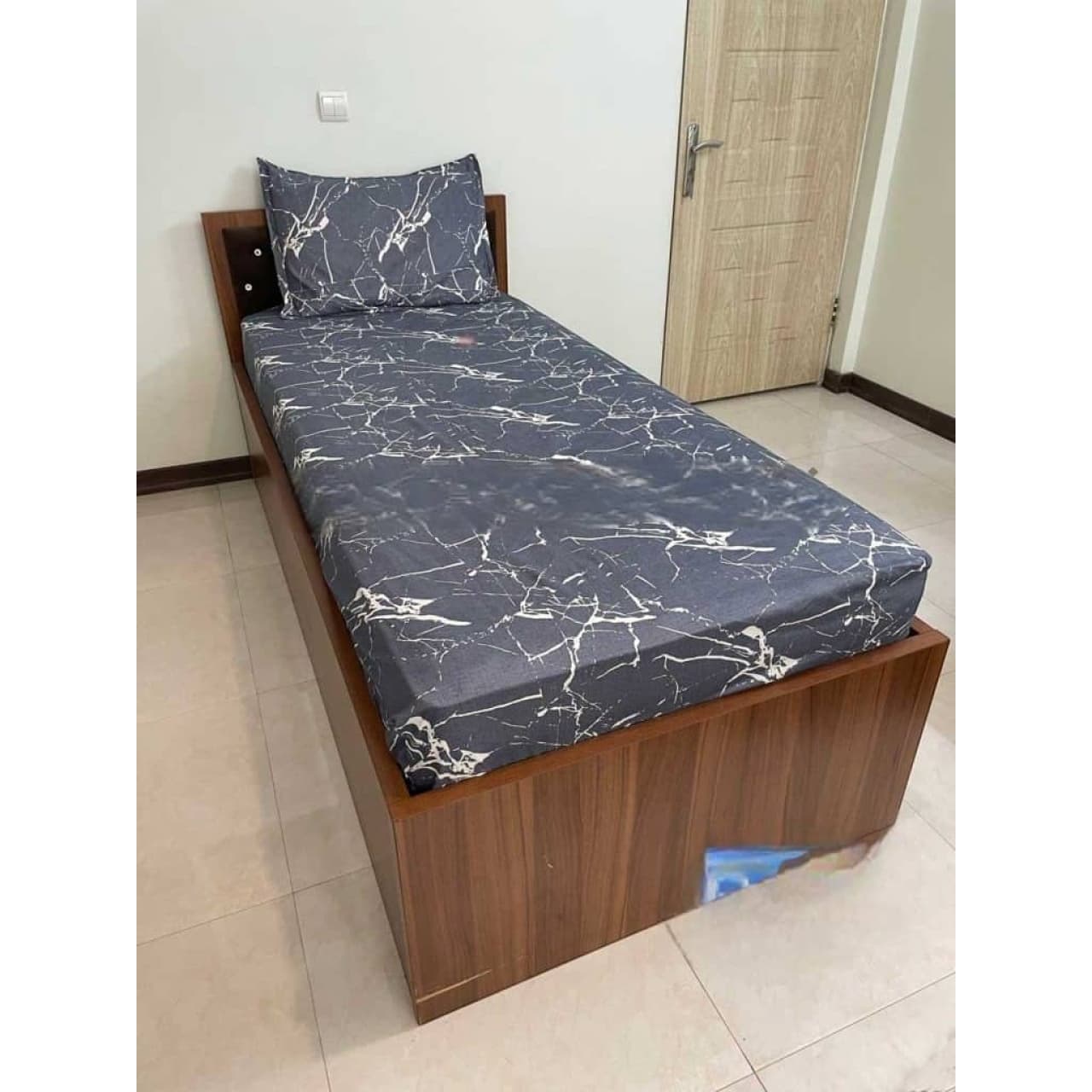 روتختی کشدار تخت تک نفره طرح ماربل 90*200 سانتی متر