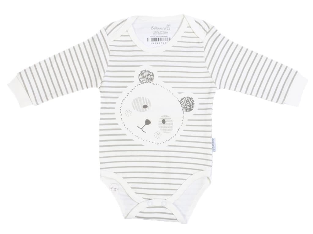 بادی آستین بلند نوزادی طرح خرس پاندا به آوران Behavaran