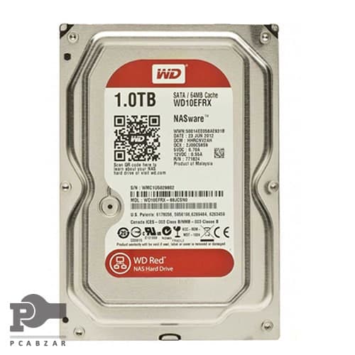 هارددیسک اینترنال وسترن دیجیتال مدل Red WD10EFRX ظرفیت 1 ترابایت