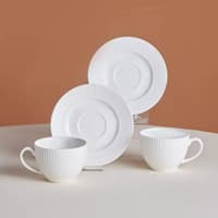 ست فنجان چای خوری 2 نفره کاراجا نلی 230 میلی سفید