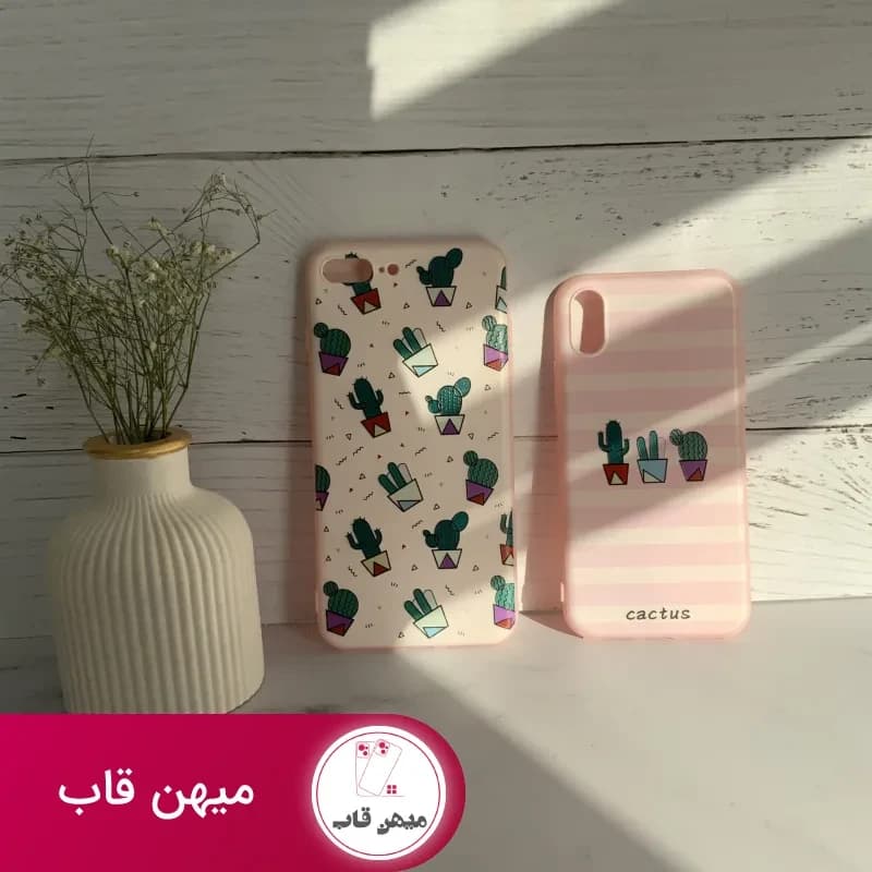 قاب موبایل آیفون کاکتوس صورتی - کد (۱۰۰۳۹۹)