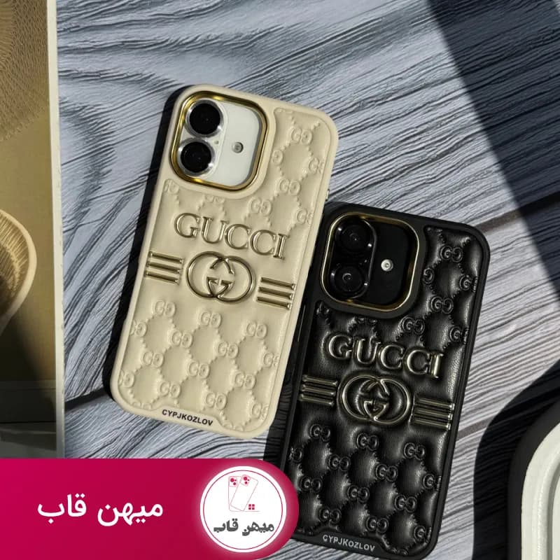 قاب گوشی آیفون Gucci چرمی - کد (۸۱۰۴۸)