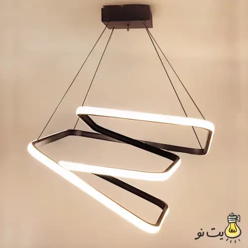 لوستر مدرن مربع تو دلی دو پیچ