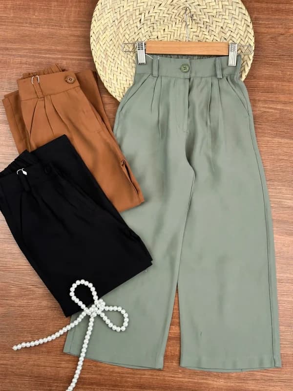 شلوار بگ پارچه ای آکو