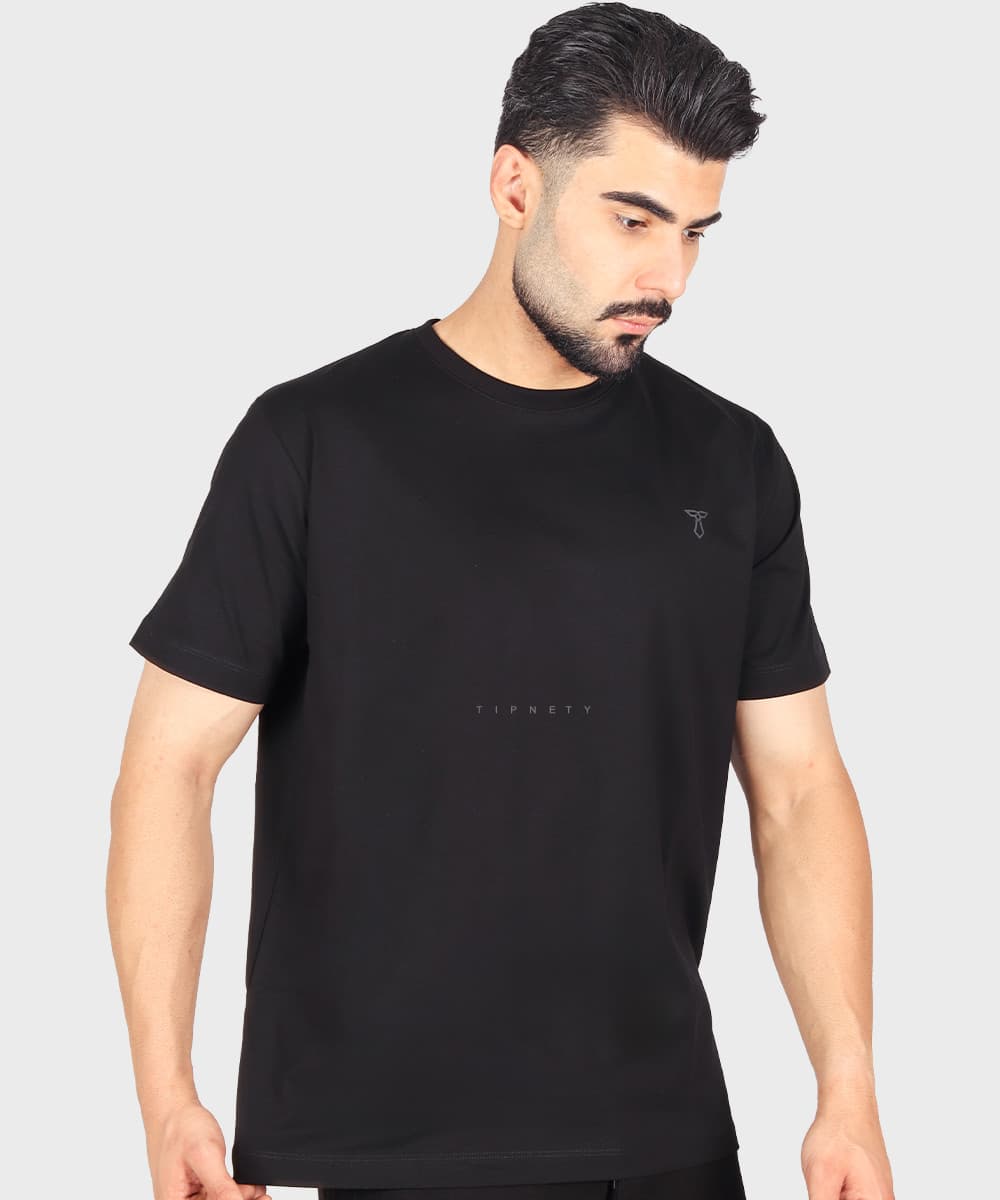 تیشرت مشکی مردانه ساده برند تیپ نتی 9117