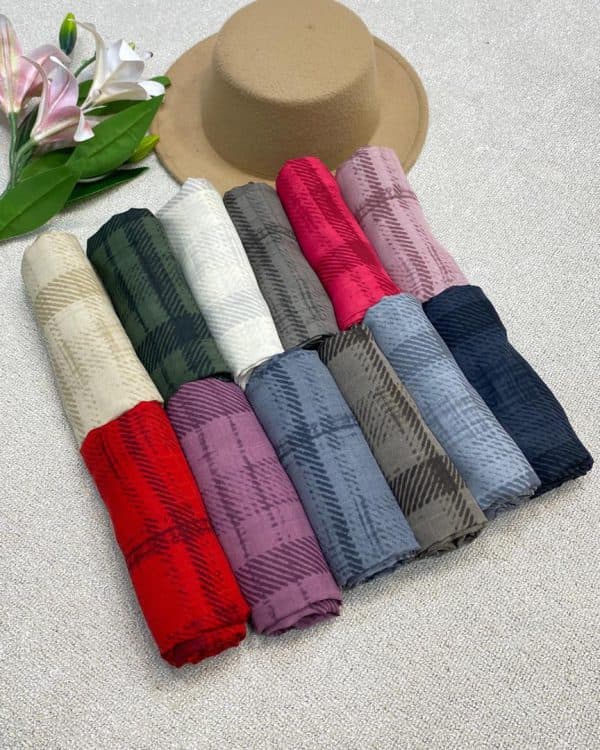 شال سوپر نخ چهارخونه نغمه